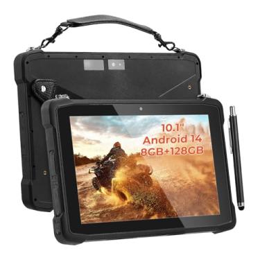Imagem de MUNBYN Tablet robusto de 10,1 polegadas IRT11, tablet Android 12 à prova d'água, tablet Android robusto de 8 GB + 128 GB com GPS, tablet externo de 700 nits, tablet resistente IP65 para UTV, drone,