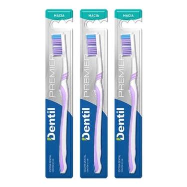 Imagem de Kit 3 Unidades Escova Dental Dentil Premier Média diversas