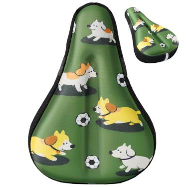 Imagem de Almofada de assento de bicicleta infantil para meninos e meninas, capa de assento de bicicleta acolchoada com gel, respirável e extramacia, selim de bicicleta infantil 23 x 15 cm, design fofo de