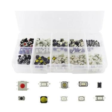 Imagem de Kit 250 Micro Botoes Interruptor Arduino Push Button 10 Mod.