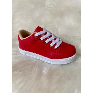 Imagem de Tênis Infantil Feminino Volta as Aulas - Pequena Rainha, Vermelho, 33