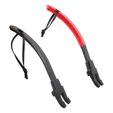 Imagem de FIRELOOP Conjunto de 2 pinças de ferro fundido para grelha de grelha vermelha para churrasqueira Kamado Grill Joe Big Green Egg acessórios, 2 unidades de elevador de grelha para churrasqueira a carvão Primo Louisiana Weber