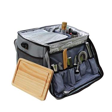 Imagem de Conjunto de viagem para coquetéis, SKY FISH 13 – kit de barman, incluindo ferramentas de bar e bolsa isolada para viagens, acampamento e piquenique