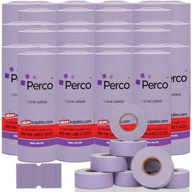 Imagem de Perco 1 linha de etiquetas de lavanda - Caixa com 30 mangas, 240.000 etiquetas de preço em branco para Perco Lite, X, Plus e Pro 1 linha Price e Date Guns