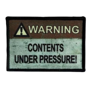 Imagem de Warning Contents Under Pressure Funny Moral Patch - Remendo tático Meme para Equipamento Militar, Mochilas, Bonés de Beisebol de Operador, Porta-Placas e Coletes - Adesivos de Moral