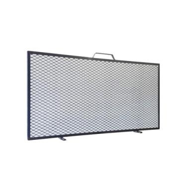 Imagem de Tela Grade De Proteção Para Lareiras 77x40,5 Grande - INOX LAURINDOS