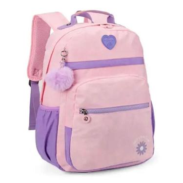 Imagem de Mochila Escolar Infantil Kk24m14 Rosa - Kika