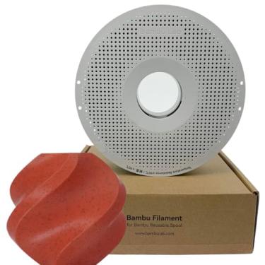 Imagem de Filamento 3d Bambu Lab Pla Marble 1kg 1,75mm Com Carretel Reutilizável Cor Vermelho Granito 13201