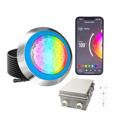 Imagem de Luzes de piscina inteligentes para piscina enterrada com Alexa, controle remoto de compatibilidade com o Google, luzes de LED brancas e que mudam de cor, montadas na parede, à prova d'água, kit de luz