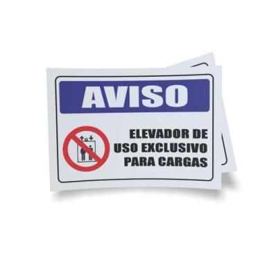 Imagem de Kit 3 Placas sinalização 15x21cm EM PVC PL(187) - Tema: Carga - Sem Ma