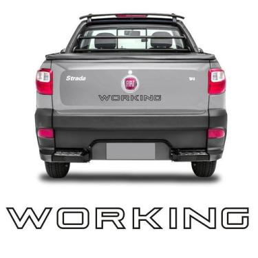 Imagem de Faixa Tampa Traseira Fiat Strada Working Adesivo Preto - SPORTINOX, St