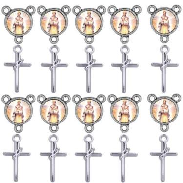 Imagem de Crucifixo + Entremeio Nossa Senhora Salete 40 Peças terço - Tudo Em Me