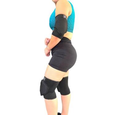 Imagem de Kit Joelheira E Cotoveleira Infantil Para Volei, Futsal - Triatleta, P