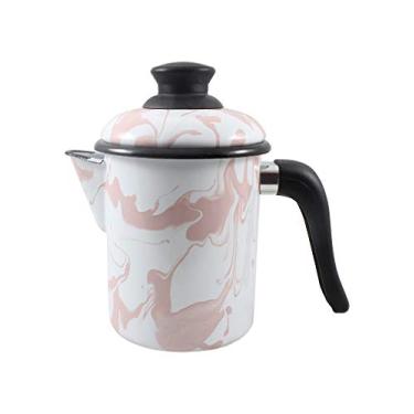 Imagem de Leiteira 10 Esmaltada Marmorizada Rosa Claro - 900 ml - Ewel