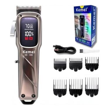 Imagem de Máquina de cortar cabelo e barba Kemei 1550 Recarregável Sem Fio