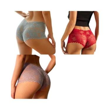 Imagem de Conjunto De Calcinha De Renda Floral Para Mulheres, Lingerie Macia De 