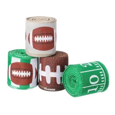 Imagem de Nishiyuenyi Conjunto de 4 Fitas Esportivas de Gorgorão para Futebol E Bola de Rúgbi, 5 Jardas Cada