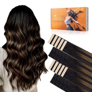 Imagem de Extensões de cabelo DOORES Invisi Edge Tape em 50 g 40 cm 20 unidades