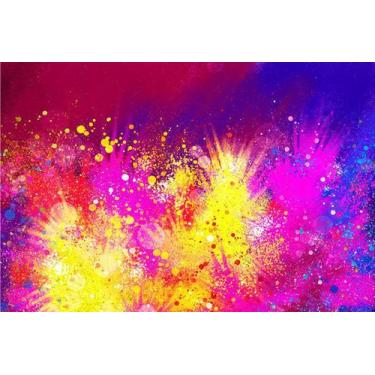 Imagem de Painel de Tecido Sublimado Pintando o Sete Explosão de Cores Aquarela 