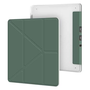 Imagem de Estojo de TransparêNcia Fina Kindle Scribe (10,2 Polegadas, VersãO 2022), Capa de Livro Leve de Couro PU Premium com Suporte para Caneta e SuspensãO/AtivaçãO AutomáTica-Dark Green