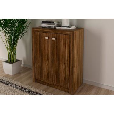 Imagem de Balcão de Escritório ME4103 c/ 2 Portas Nogal - Tecno Mobili