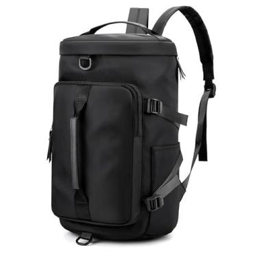 Imagem de Mochila esportiva, bolsa mensageiro, treinamento fitness, futebol, academia, à prova d'água(preto)