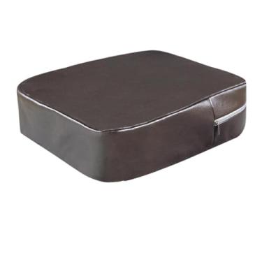 Imagem de Milageto Assento elevatório para cadeira de jantar, capa de PU, almofada de elevação antiderrapante, tapete elevatório para crianças em restaurante, Marrom