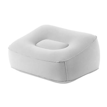 Imagem de NonMiFyR Almofada inflável para apoio de pés, apoio para as pernas, escritório com bomba de ar, almofada relaxante, para a cabeça, descanso confortável para as, Cinza