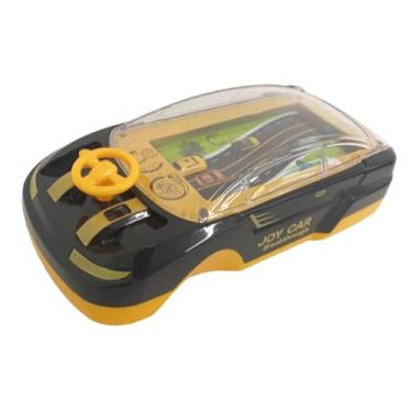 Imagem de Almencla Máquina de jogo de carro para crianças, brinquedo portátil, interação com os pais, simulação leve, brinquedo interativo de direção para meninos, Amarelo