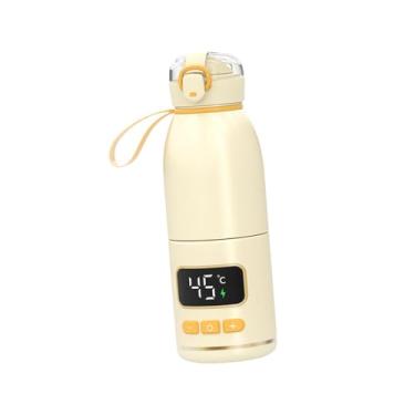 Imagem de menolana Aquecedor de mamadeiras portátil, chaleira elétrica com isolamento térmico, copo de água leve, copo isolado para aquecimento e atividades ao