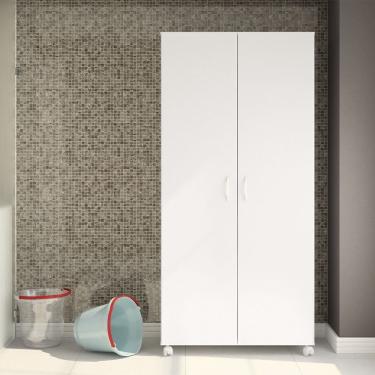 Imagem de Armário Multiuso 3080 2 Portas 1 Gaveta e Nicho para Tábua Branco Politorno Móveis