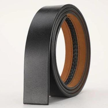 Imagem de Cinto Masculino De Couro Genuíno Com Fivela Automática Preto Marrom Al