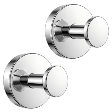 Imagem de BKV Ganchos de ventosa para janela de vidro, ganchos de chuveiro removíveis para chuveiro interno, ganchos de toalha de metal para banheiros, pacote com 2 (espelho)