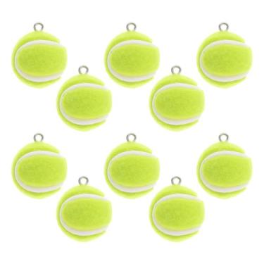 Imagem de BESPORTBLE 10 Peças Mini de Bola de Tênis para Artesanato de Diy, Chaveiro, Colar, Acessórios para Fazer 0,9 Polegadas
