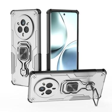 Imagem de SORAKA Capa para realme 14 Pro 5G com suporte metálico giratório de 360 graus peça de ferro magnética para suporte magnético para telefone de carro