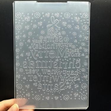 Imagem de Modelo de pasta em relevo de plástico 3D, textura de flocos de neve, 12 x 18 cm para fazer cartões, faça você mesmo, scrapbooking, papel, artesanato, artesanato, scrapbook, artes, decoração