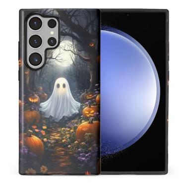 Imagem de CARLOCA Compatível com Samsung Galaxy S24 Ultra Full Body Matte Case para meninas meninos capa dura à prova de choque para Samsung Galaxy S24 Ultra Fashion Pattern Cute Ghost Magical Forest Moon