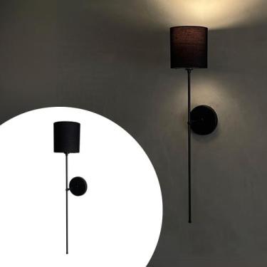 Imagem de Arandela De Parede Clássica Alumínio e Bivolt com Cúpula Bege, Preto e