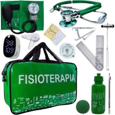 Imagem de Kit Bolsa Fisioterapia Acadêmico Goniômetro Martelo Buck Fita Antropom