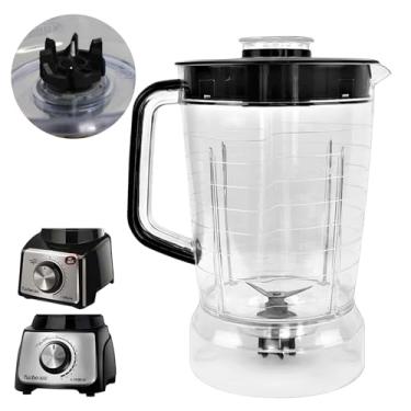 Imagem de Copo compatível com Liquidificador Mondial Premium L1000 Tampa Preta Cristal