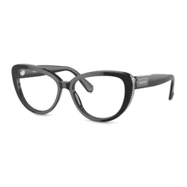 Imagem de Armação Swarovski SK2014 1010 54 Preta Acetato Gatinho