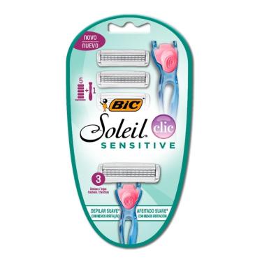 Imagem de Barbeador descartável Soleil recarregável + 5 lâminas Bic