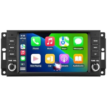 Imagem de Estéreo automotivo de 17,78 cm para Jeep Wrangler Dodge Chrysler 2008-2020 Android 12 Upgrade Radio Player Kit de instalação DSP Auto Stereo Wireless Apple CarPlay Navegação GPS