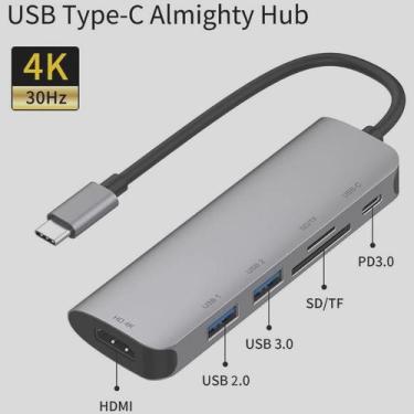 Imagem de Super Hub Adaptador 6 em 1 MacBookk Pro Air Dell Lenovo Acer Samsung U