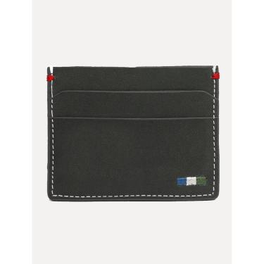 Imagem de Carteira Reserva Masculina Porta-Cartão Couro Parma Cinza Escuro-Masculino