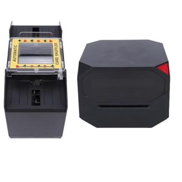 Imagem de Luqeeg Baralhador automático de cartas para 1-4 baralhos, 8 jogadores, máquina de distribuição, cartão operado por bateria com uma bateria recarregável de 2500 mAh para eventos sociais, reuniões de