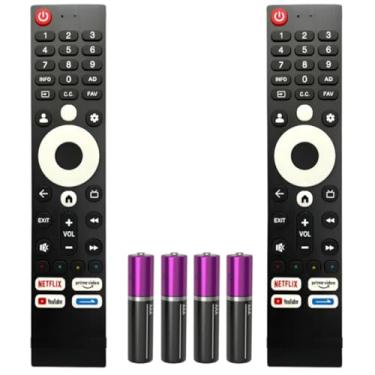 Imagem de Kit 2 Controle Remoto Compatível com Philco Britania TV Smart 4K (Sem Comando de Voz)