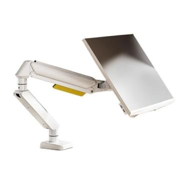 Imagem de Suporte para monitor único, mola pneumática, braço de monitor de alumínio completo para telas de 81.3 cm com capacidade para 2 a 10 kg, suporte de mesa ajustável para monitor único braço de mesa