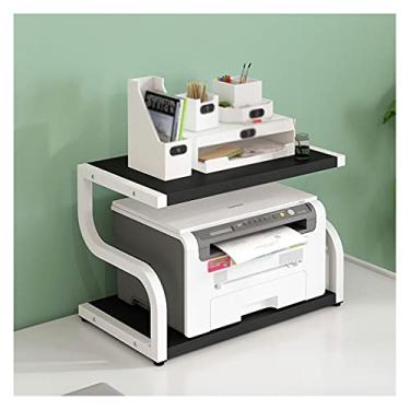 Imagem de Suporte de impressão, rack de cópia, suporte de impressora, prateleira de armazenamento duplo, prateleiras de arquivos, prateleiras de estante, armazenamento de escritório, cozinha, artigos diversos