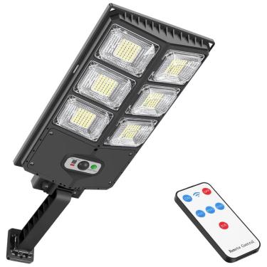 Imagem de Luminária Solar Externa 8000 Lumens a Prova d 150W com 3 Modos de Iluminação e Controle Remoto, GORLDE 3B6TTYND 001, Preto